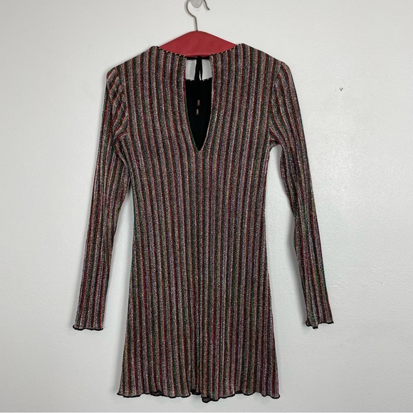 Kimchi Blue Melody Stripe Shimmer Mini Dress | Size Small - Picture 7 of 13
